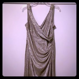 Lauren Evening by RL white-gold gown Sz 16